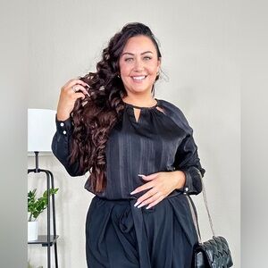 Business casual top with cut outs